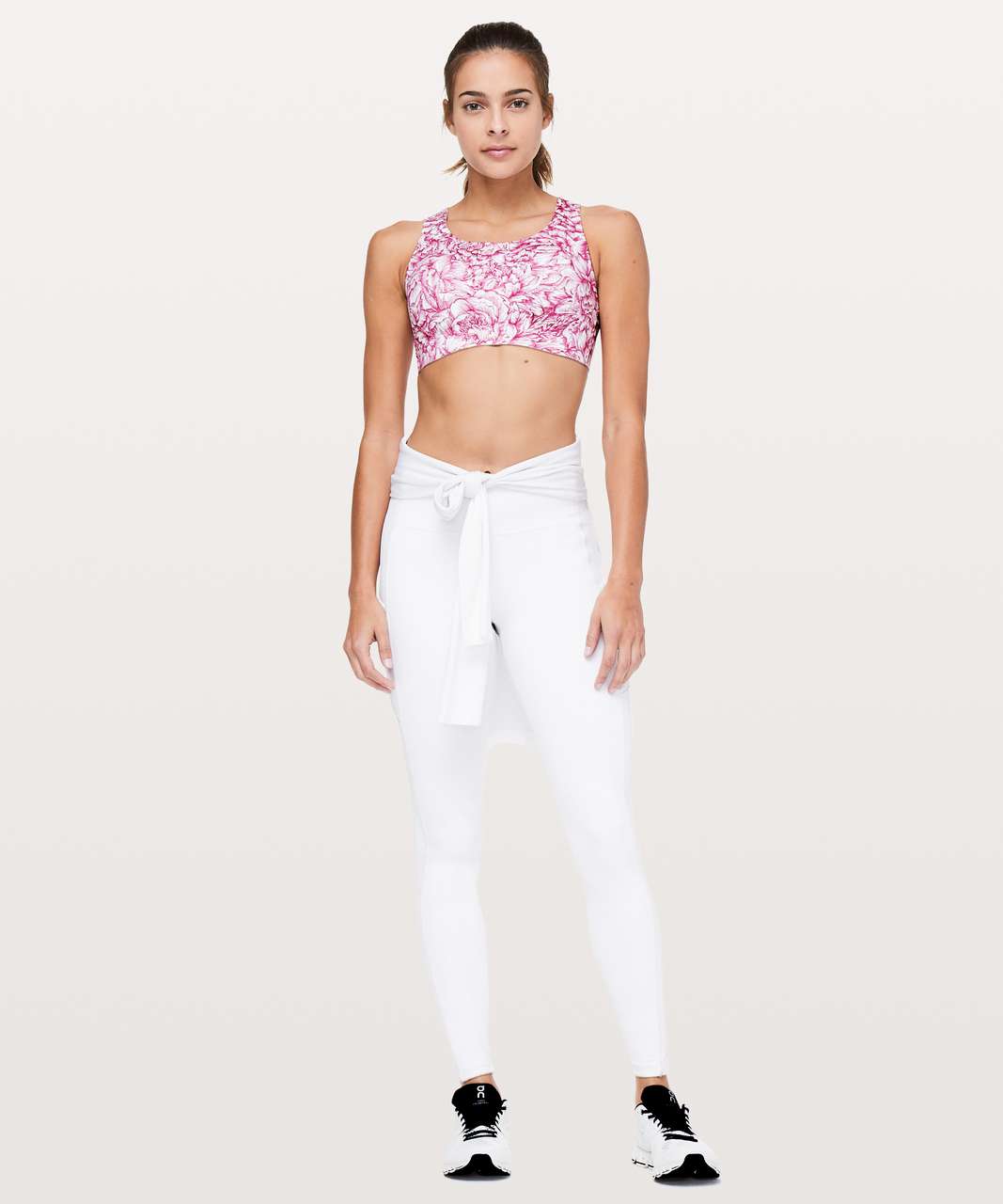 LULULEMON WHITE PINK FLOWER ENLITE BRA  Clothes design, Fashion, Fashion  tips