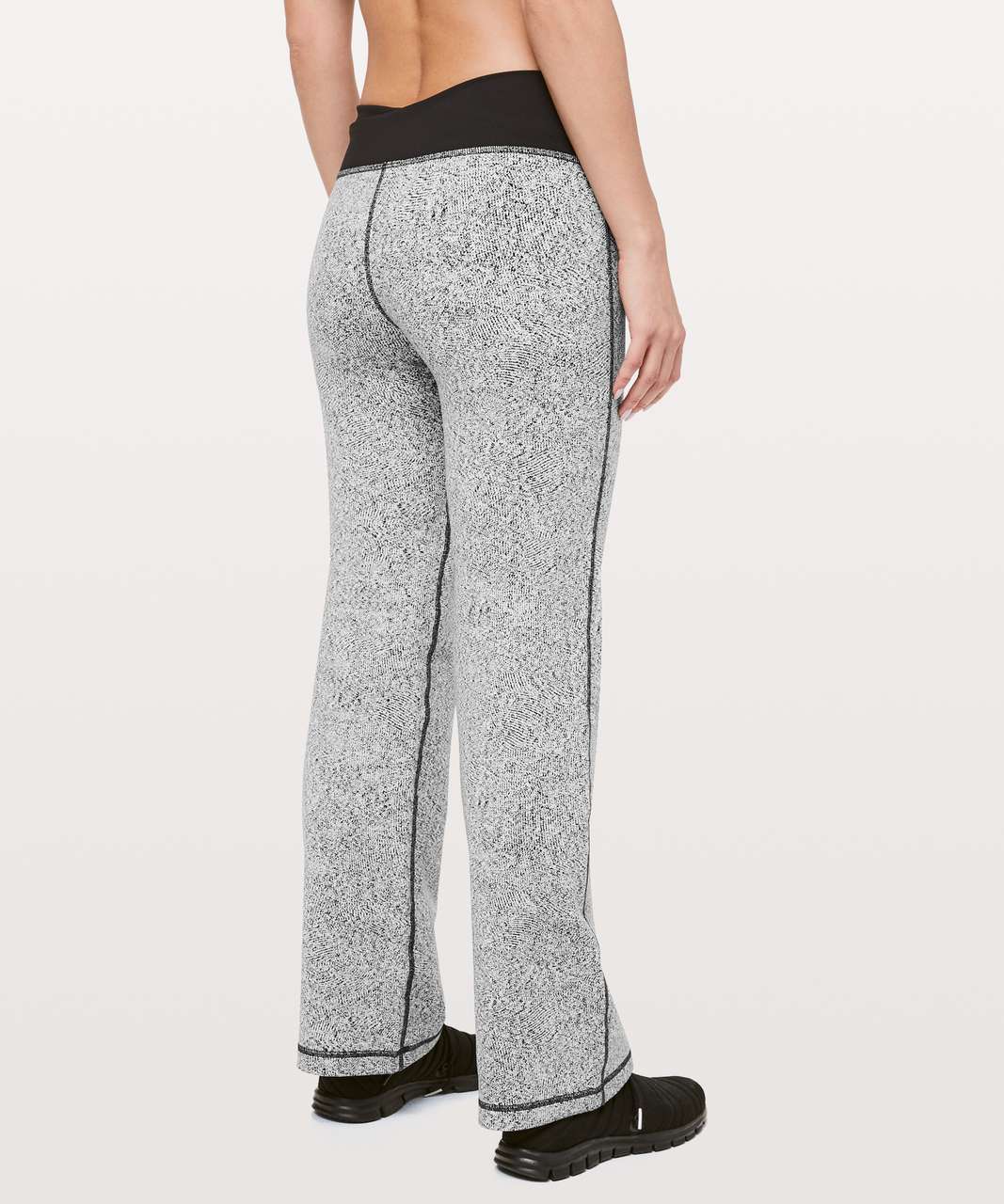 Lululemon Astro Pant *32" - Inverted Feathered Jacquard White Black / Black