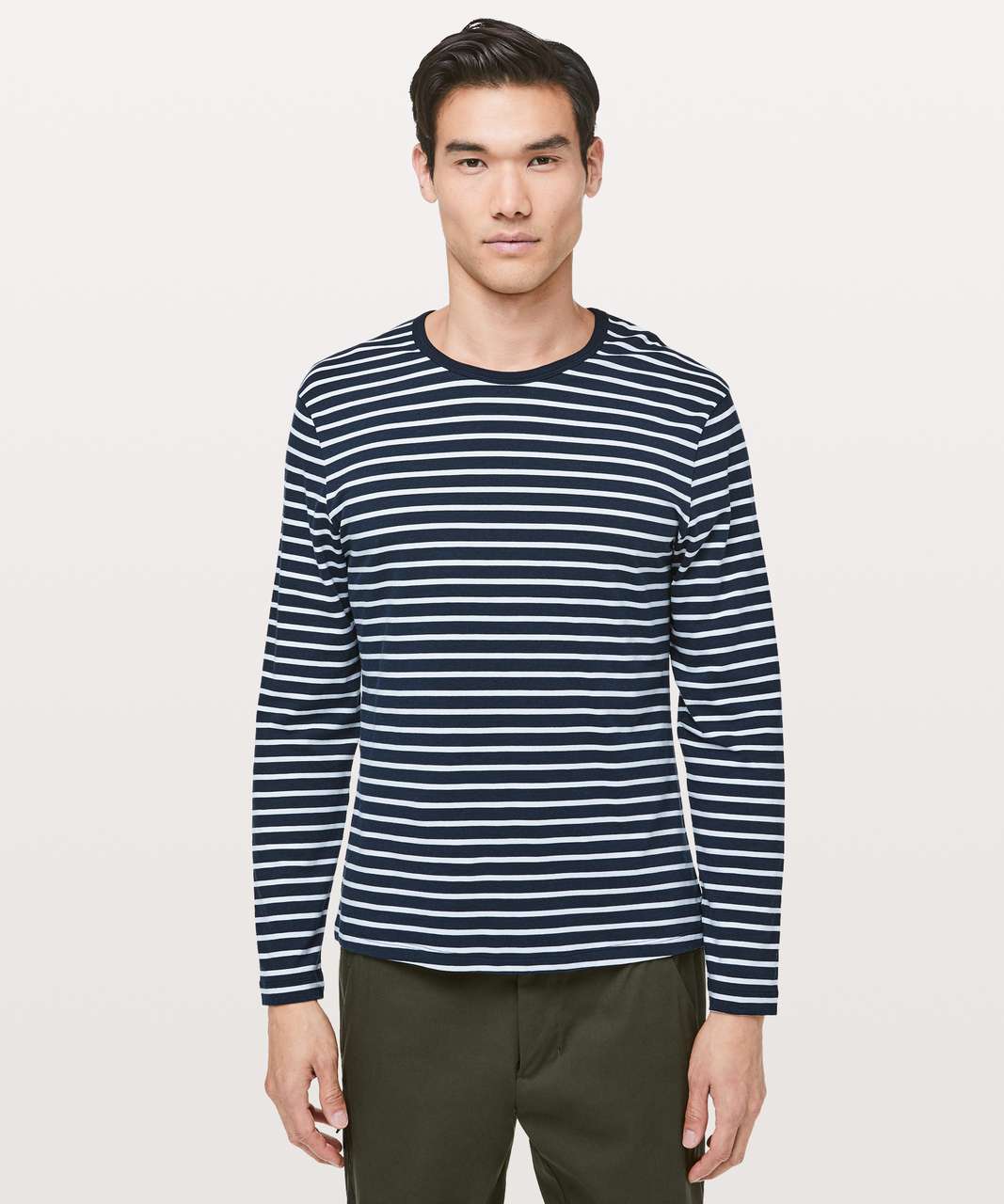 Lululemon 5 Year Basic Long Sleeve - Yachtie Stripe True Navy White ...