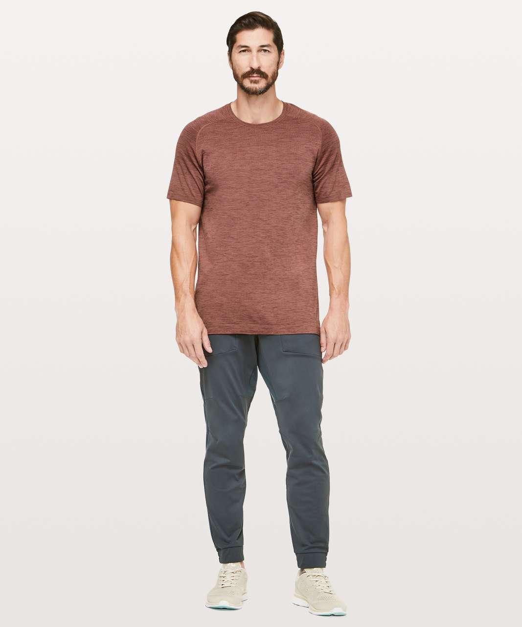 Lululemon Metal Vent Tech Short Sleeve - Smoky Red / Red Dust