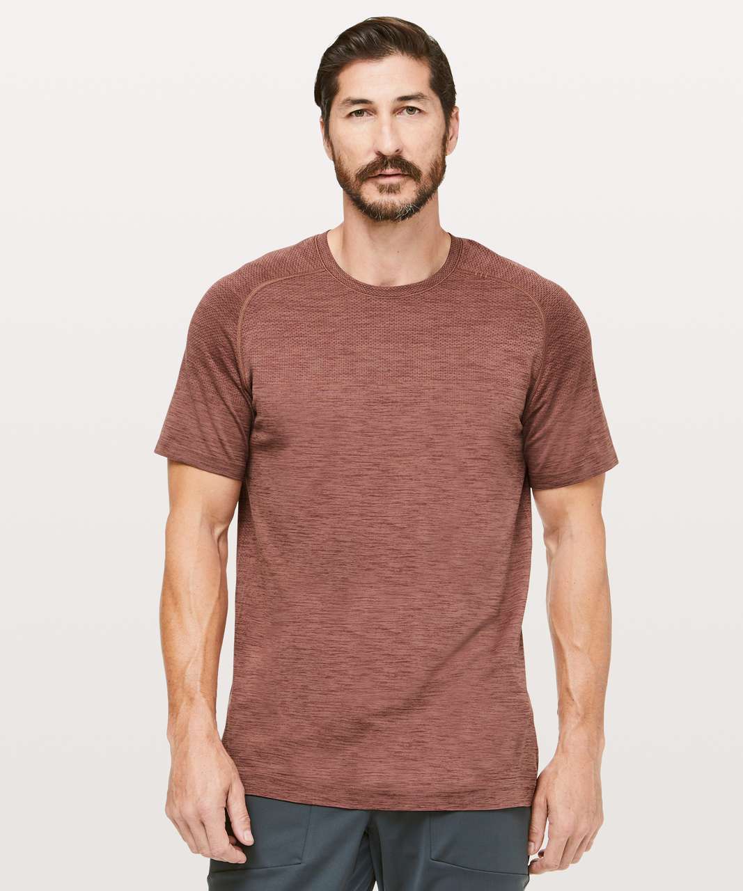 Lululemon Metal Vent Tech Short Sleeve - Smoky Red / Red Dust