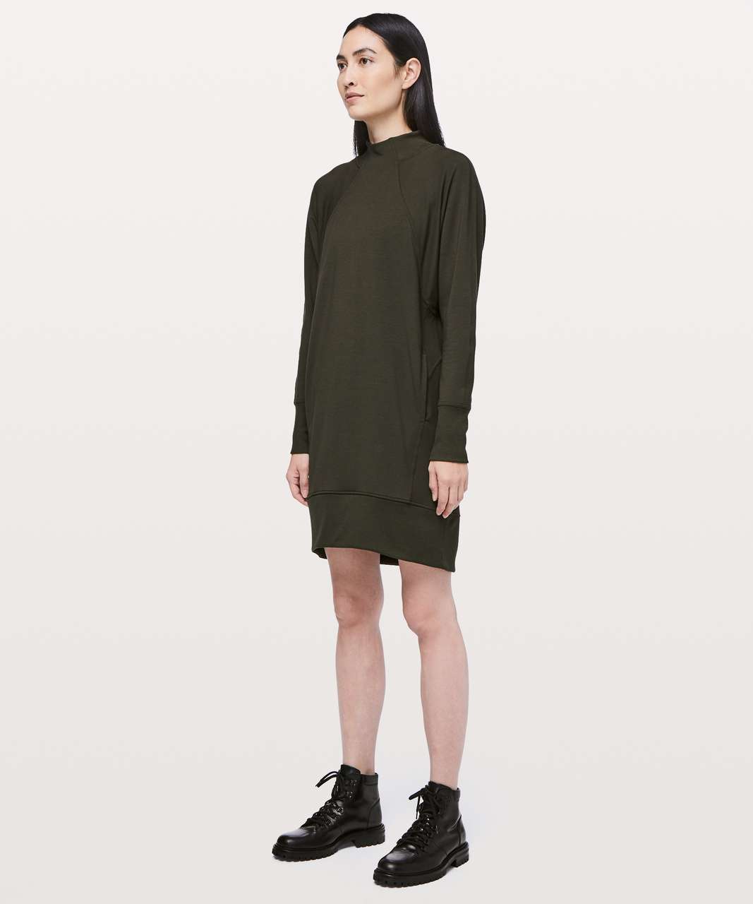 Lululemon Cozy Instincts Dress - Dark Olive