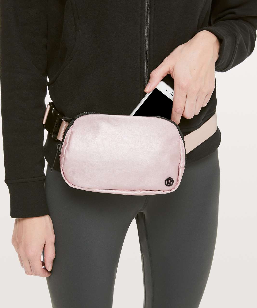 NWT Lululemon Pink FLEECE Everywhere Belt Bag Fanny Pack Gold