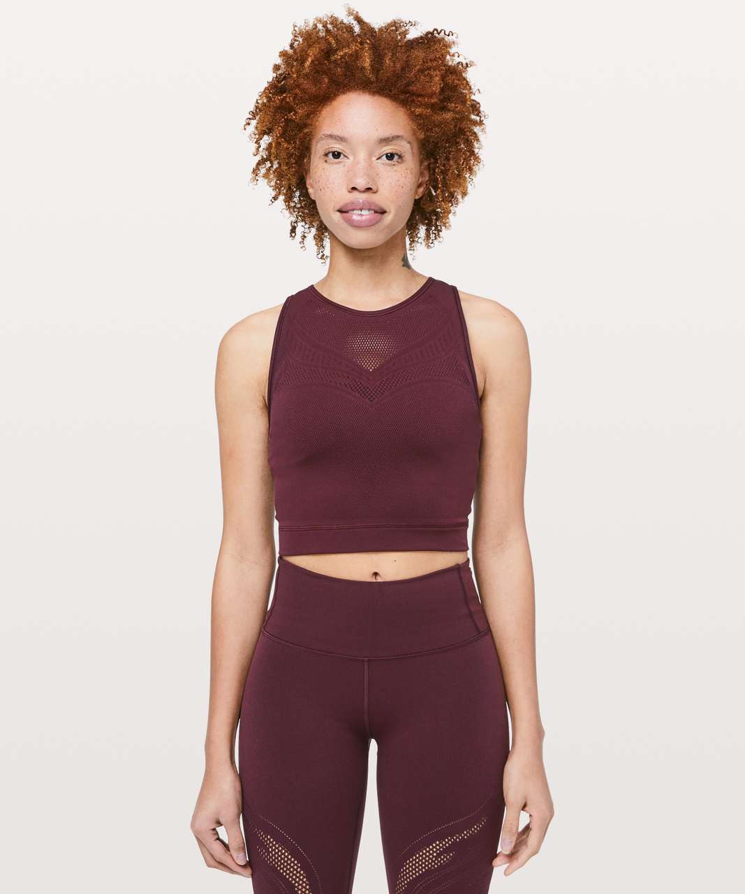 Lululemon Reveal Crop Top *En Avante - Dark Adobe