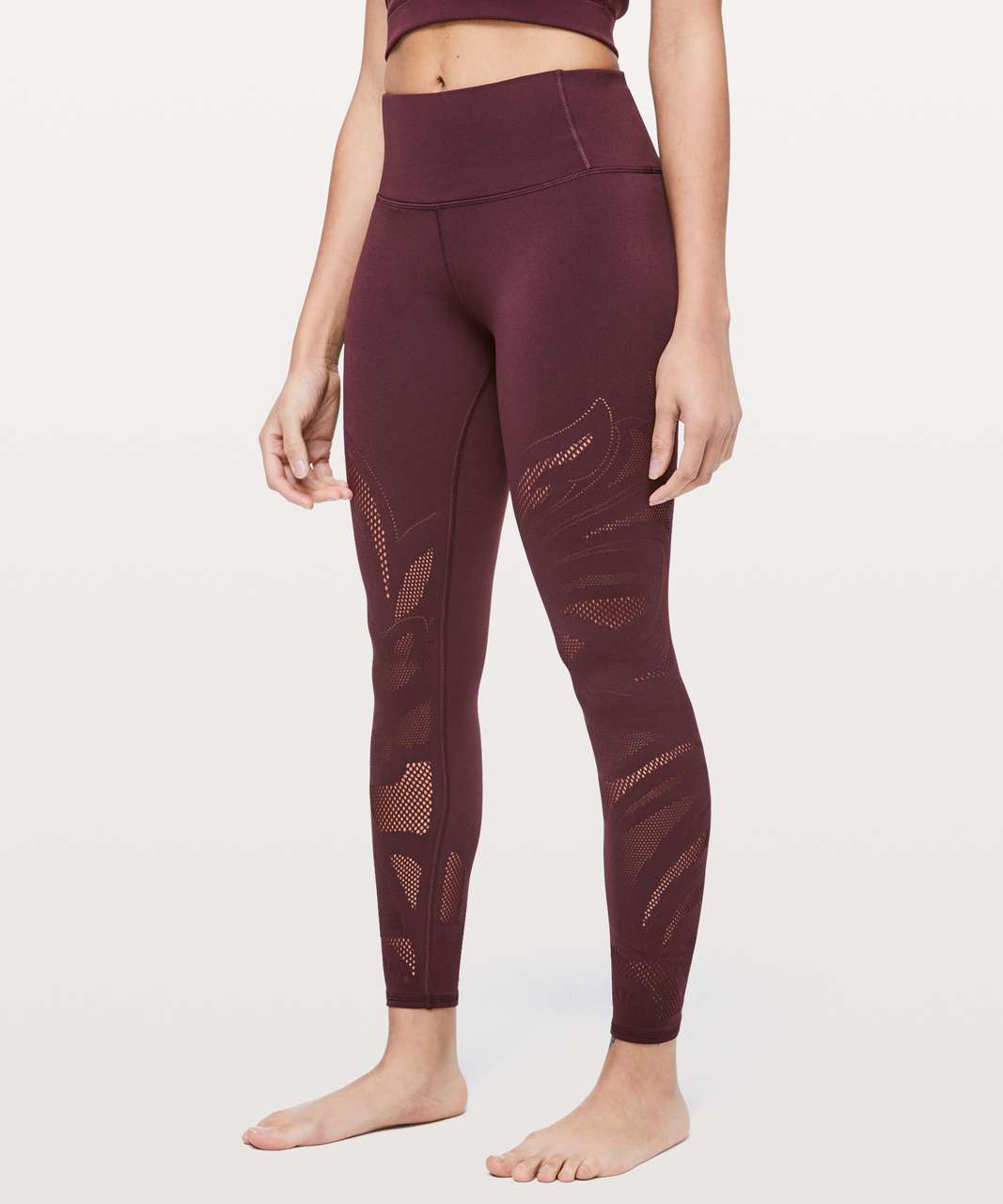 Lululemon Reveal Tight Mindful Motion 4 Black Leggings Lasercut Sheer  Perforated - $46 - From Liz