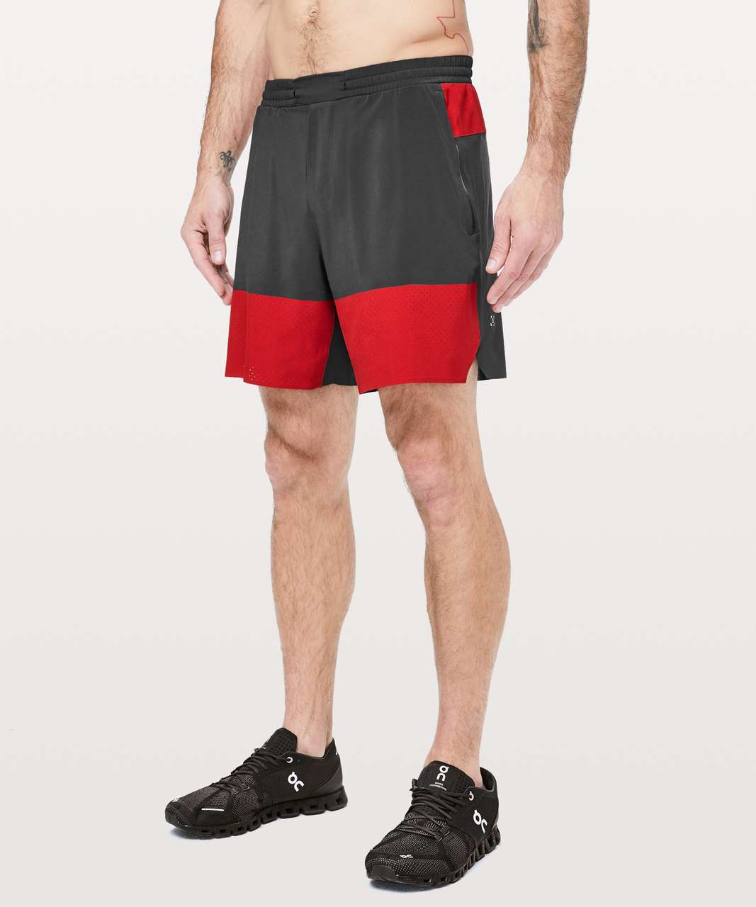 Lululemon Switch Up Short *7" - Obsidian / Dark Red