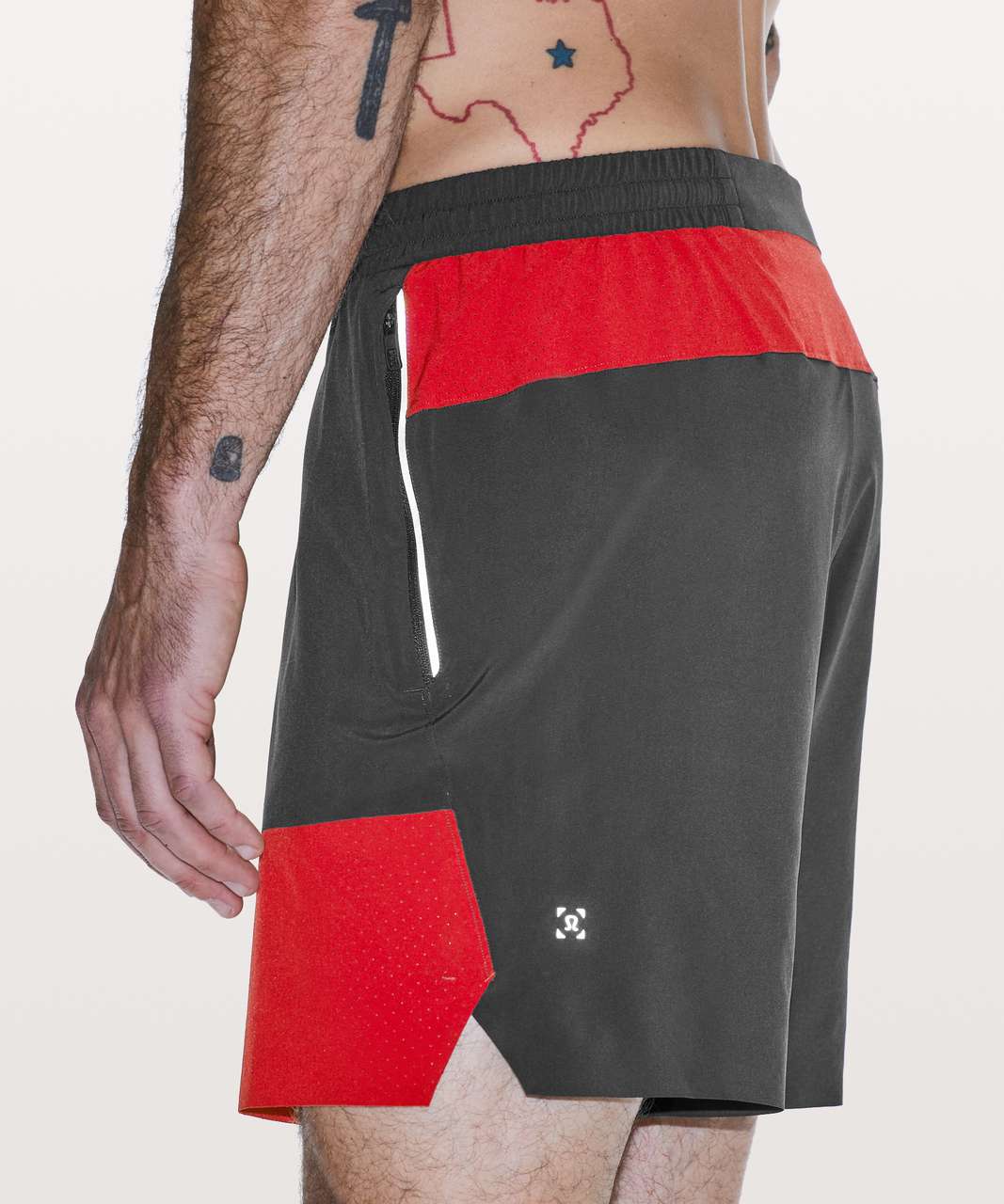 Lululemon Switch Up Short *7" - Obsidian / Dark Red