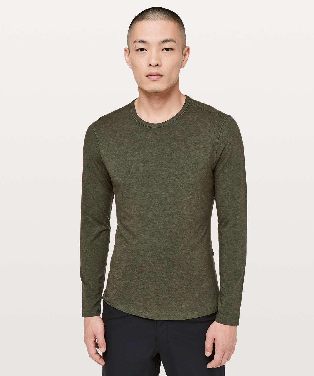 Lululemon 5 Year Basic Long Sleeve - Heathered Dark Olive