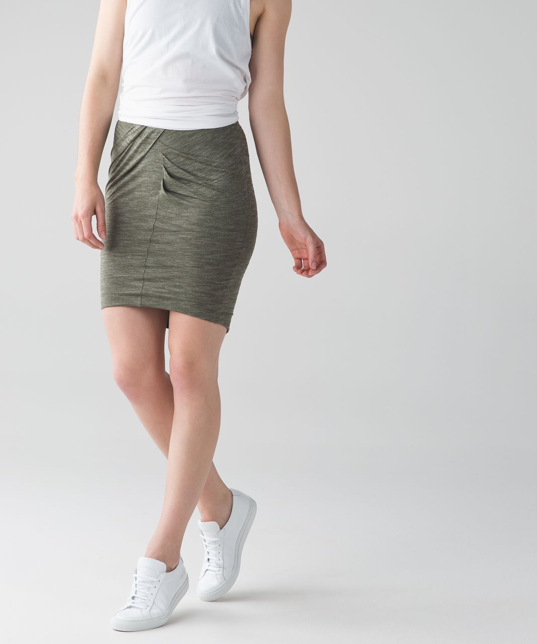 Lululemon Yoga Haven Skirt - Heathered Fatigue Green