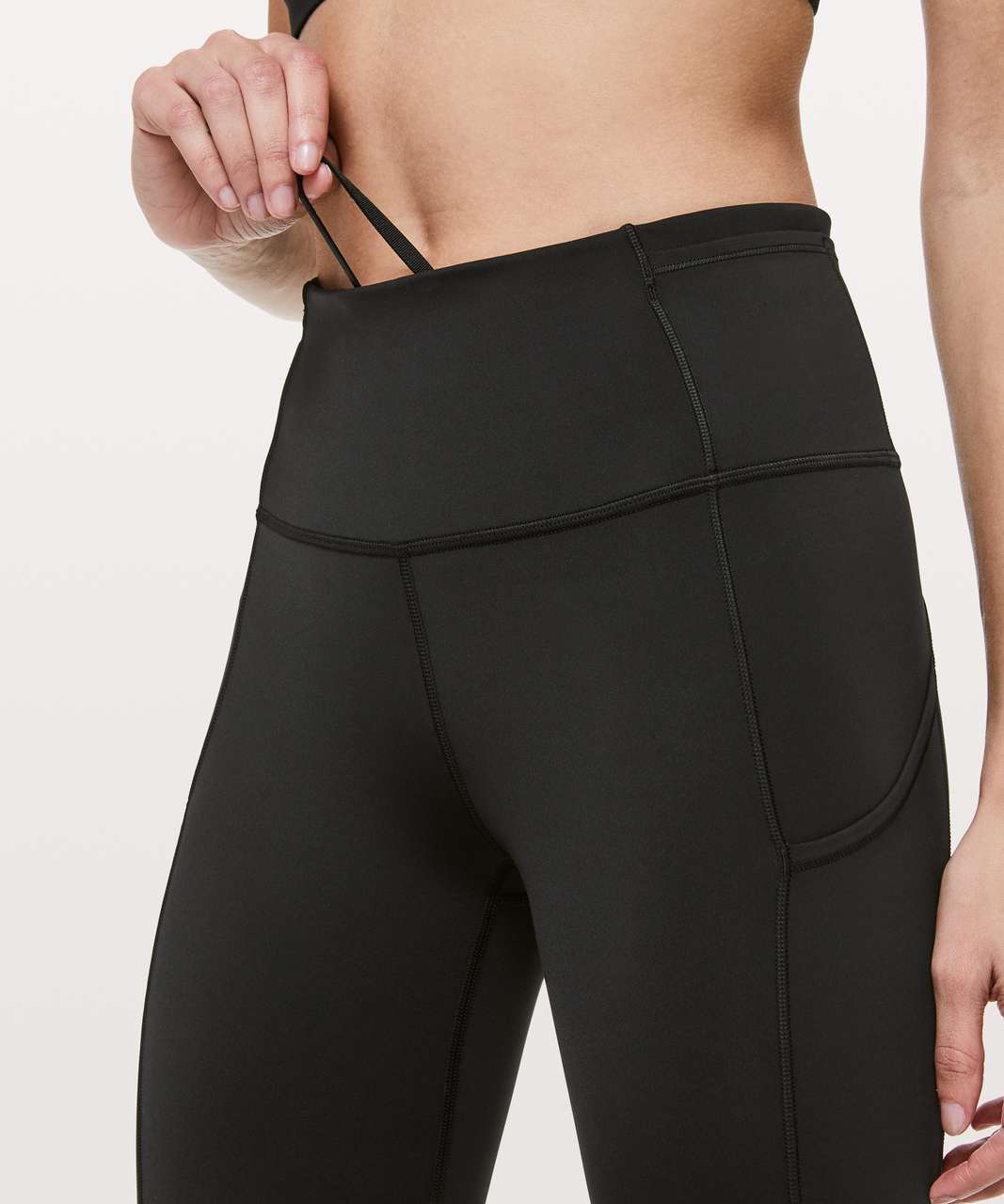 lululemon athletica, Pants & Jumpsuits, Lululemon Xs Black Cropped  Leggings Gathered At The Knee