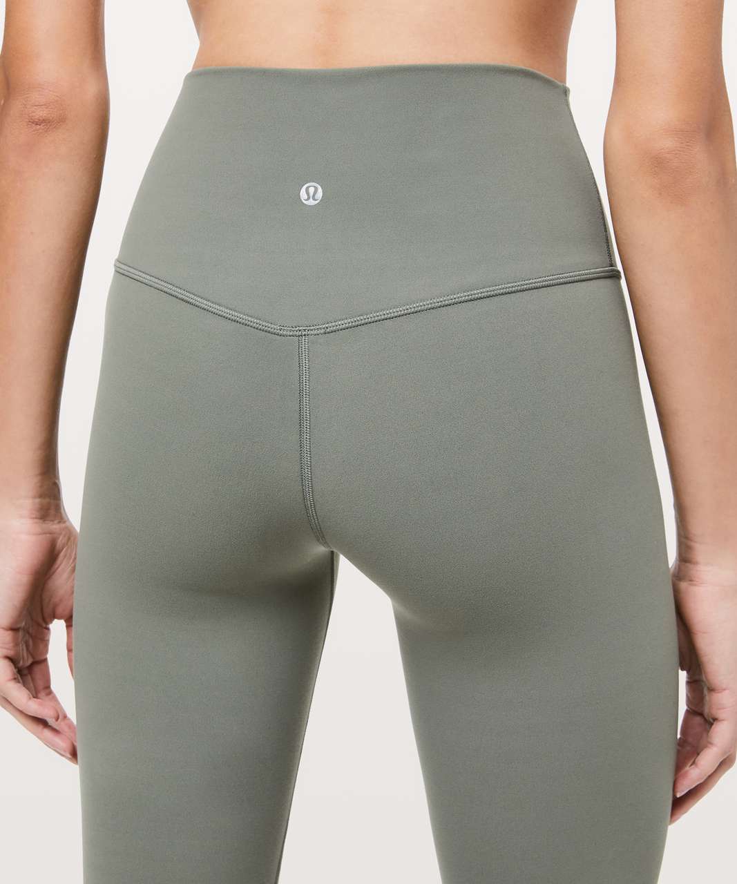 Got my Heathered Grey Sage align crops in the right size today! I  absolutely adore how size 2 fits, literally like a glove 😍 This colour is  everything : r/lululemon