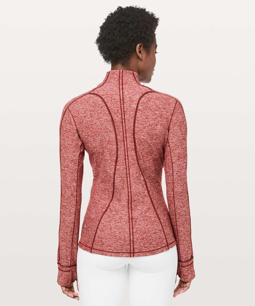 Lululemon Run Briskly 1/2 Zip - Heathered Dark Sport Red