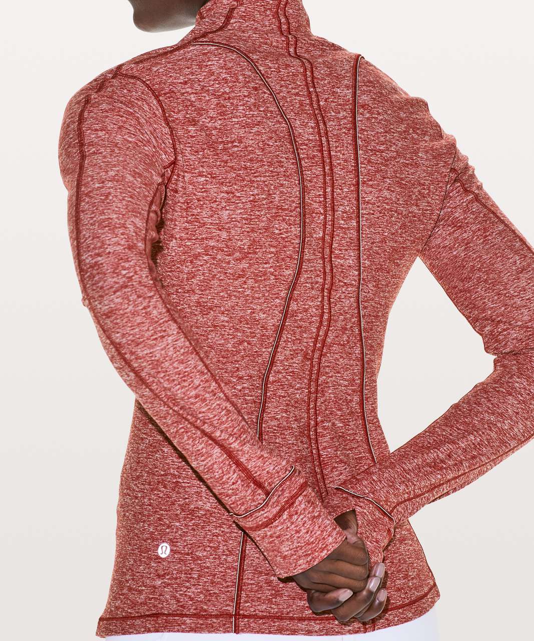 Lululemon Run Briskly 1/2 Zip - Heathered Dark Sport Red - lulu fanatics