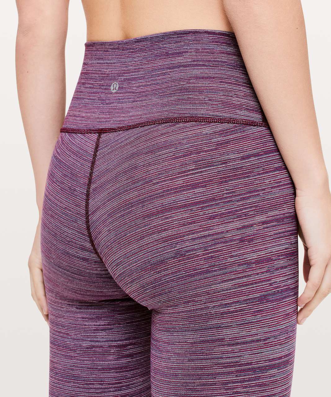 Lululemon Wunder Under Crop (High-Rise) *21" - Edged Stripe Jacquard Blueprint Royal Ruby