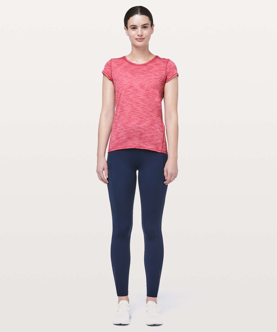 Lululemon Another Mile Short Sleeve - Heathered Violet Red