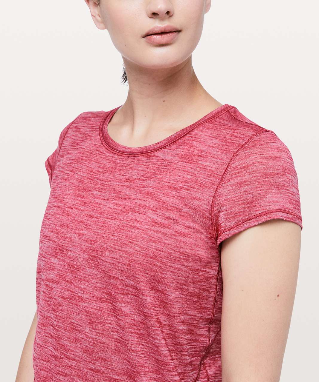 Lululemon Another Mile Short Sleeve - Heathered Violet Red