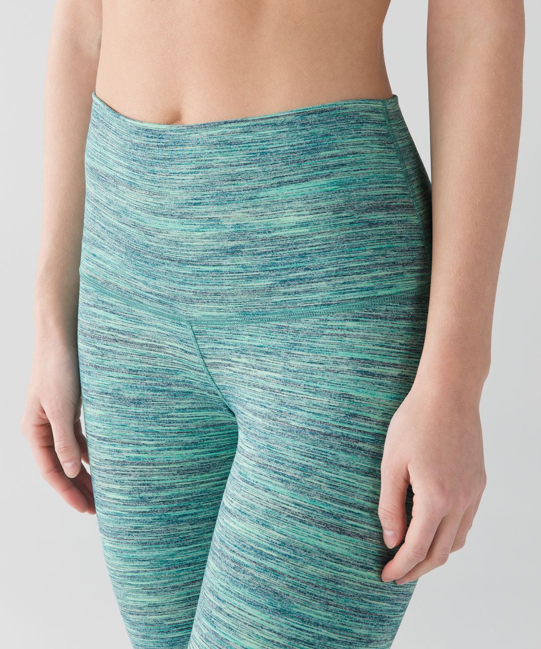 Lululemon Wunder Under Crop (Hi-Rise) - Space Dye Camo Alberta Lake Fresh Teal