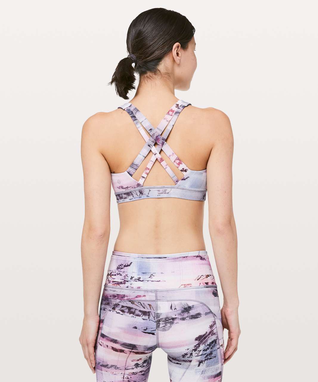 Lululemon Stash N' Run Bra Wee Are From Space Nimbus Battleship / Ice Grey  Size