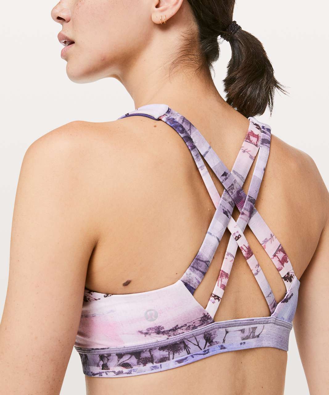 Lululemon Stash N' Run Bra Wee Are From Space Nimbus Battleship / Ice Grey  Size