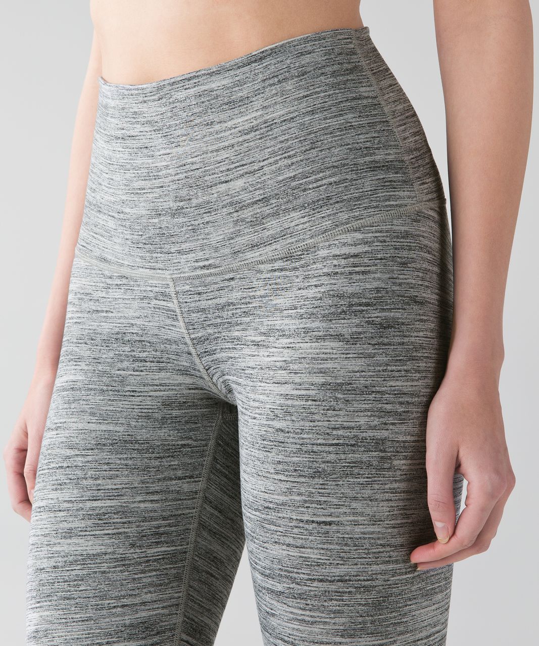 Lululemon Wunder Under Crop (Hi-Rise) - Space Dye Camo Seal Grey Deep Coal