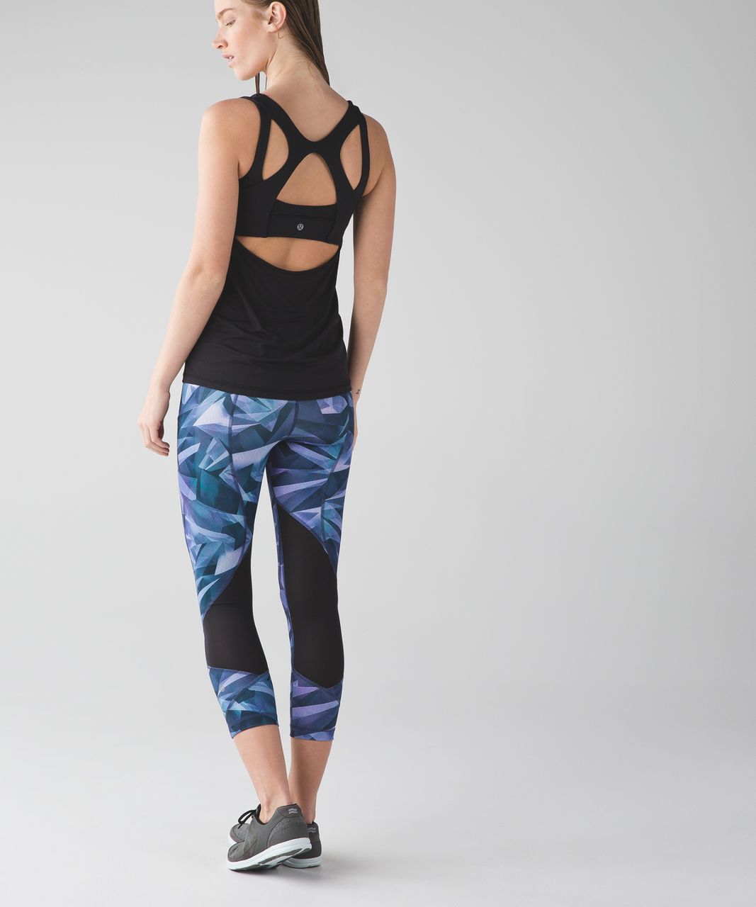 Lululemon Pace Rival Crop - Pretty Prism Multi / Black