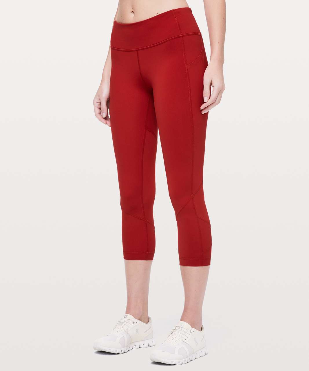 Lululemon Pace Rival Crop *22 Dark Red Athletic Cropped Leggings