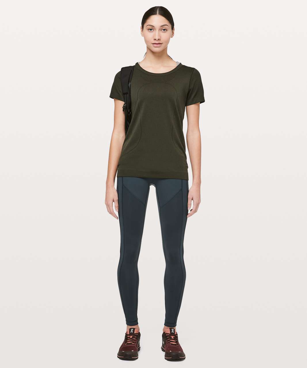 Lululemon Swiftly Tech Short Sleeve (Breeze) *Relaxed Fit - Dark Olive / Dark Olive