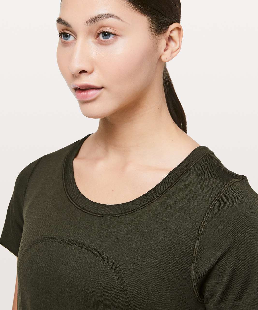 Lululemon Swiftly Tech Short Sleeve (Breeze) *Relaxed Fit - Dark Olive / Dark Olive