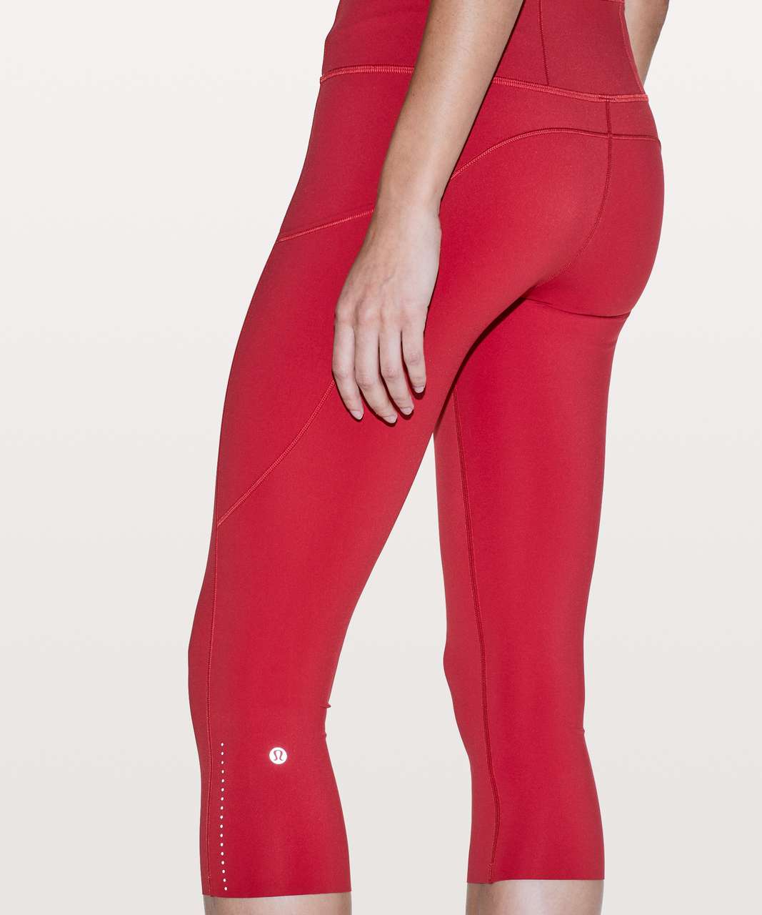 Lululemon Fast & Free Crop II *Nulux 19 - Dark Red - lulu fanatics