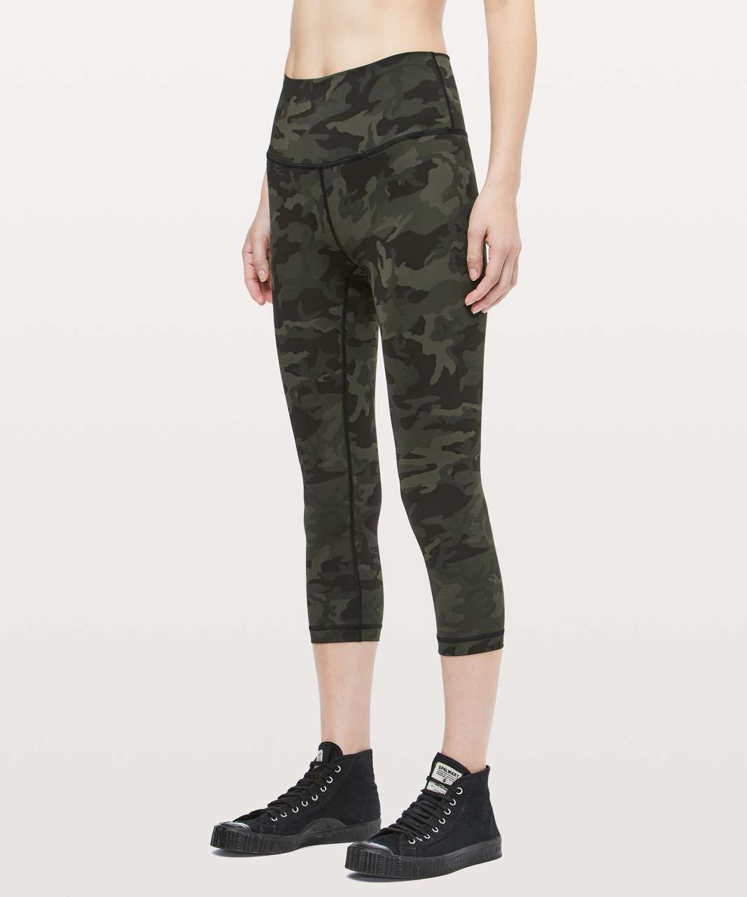 Lululemon Wunder Under Crop (High-Rise) *Full-On Luxtreme 21 - Incognito  Camo Multi Gator Green - lulu fanatics