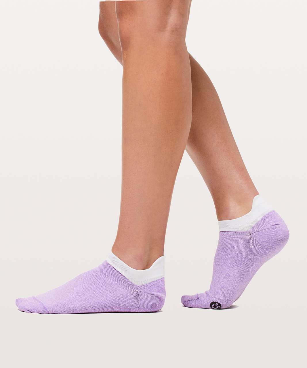 Lululemon Light Speed Sock *Silver - Purple Blossom / White