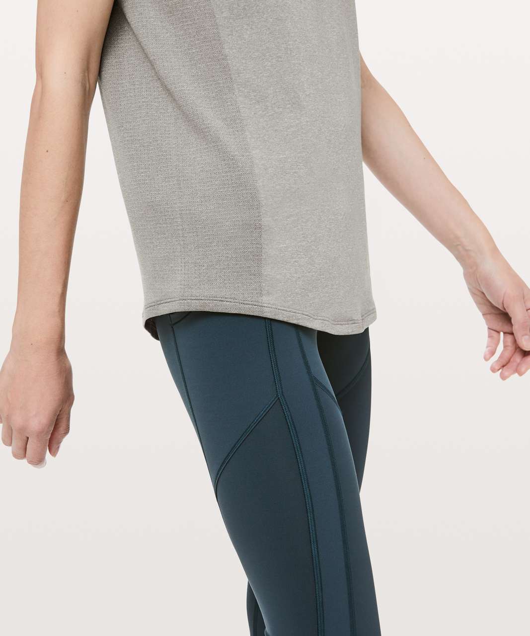 Lululemon Wait For Nothing Short Sleeve - Grey Sage / White