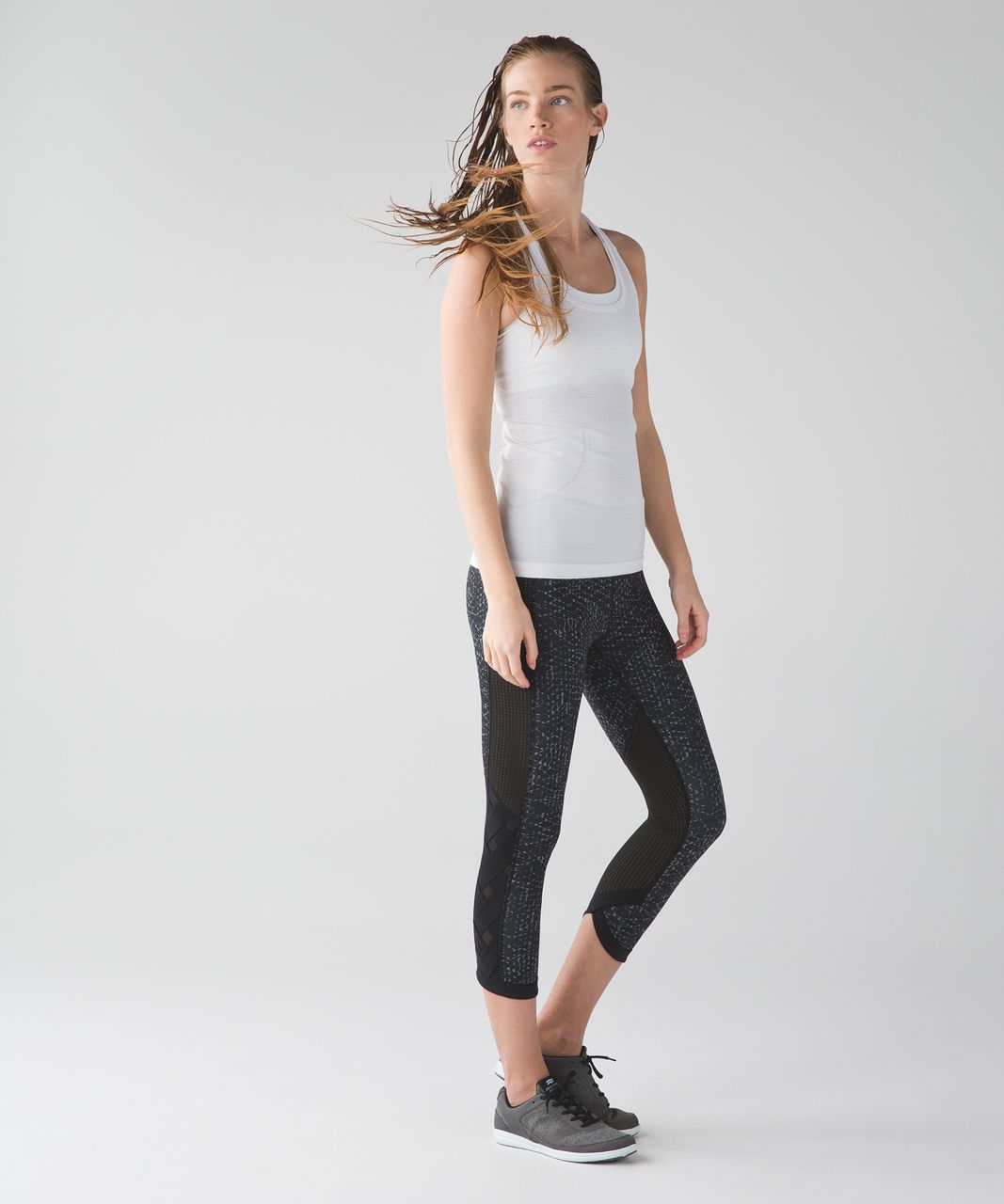 Lululemon Var-city Samba Snake Battleship Black Leggings 8