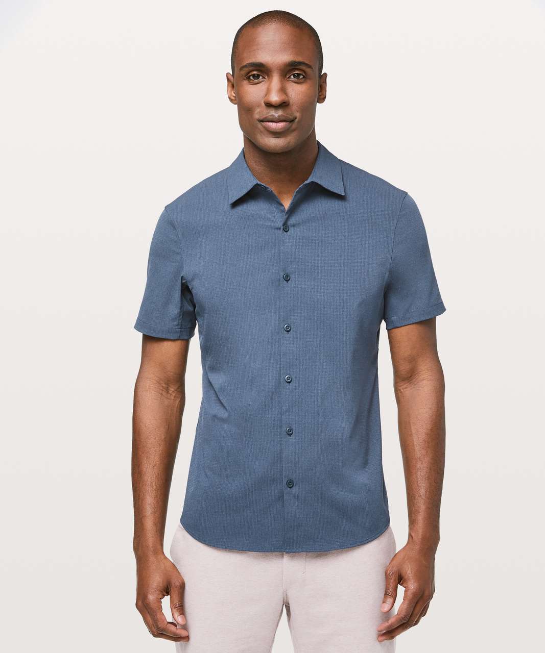 Lululemon Airing Easy Short Sleeve Buttondown - Mach Blue