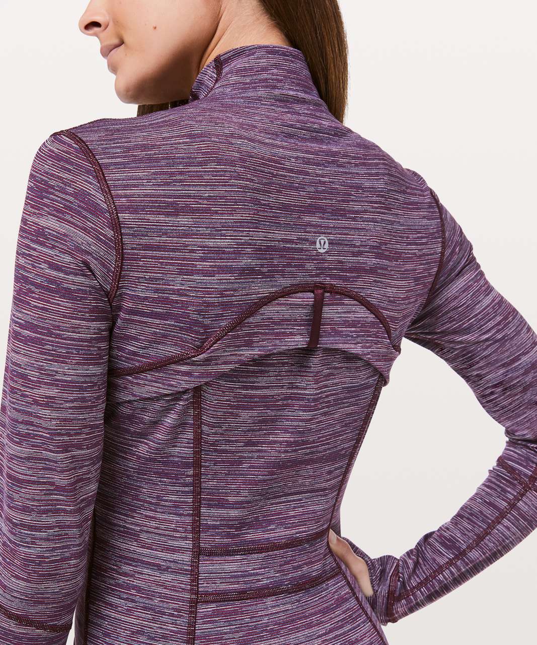 Lululemon Define Jacket - Edged Stripe Jacquard Blueprint Royal Ruby