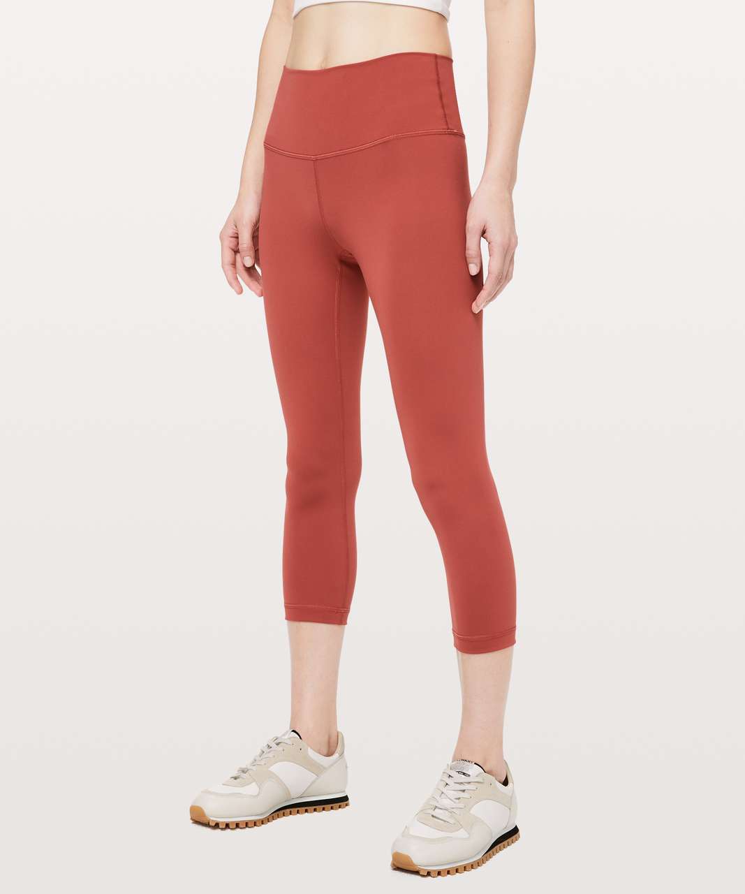 Lululemon Wunder Under Crop (High-Rise) *Full-On Luxtreme 21" - Brick Rose