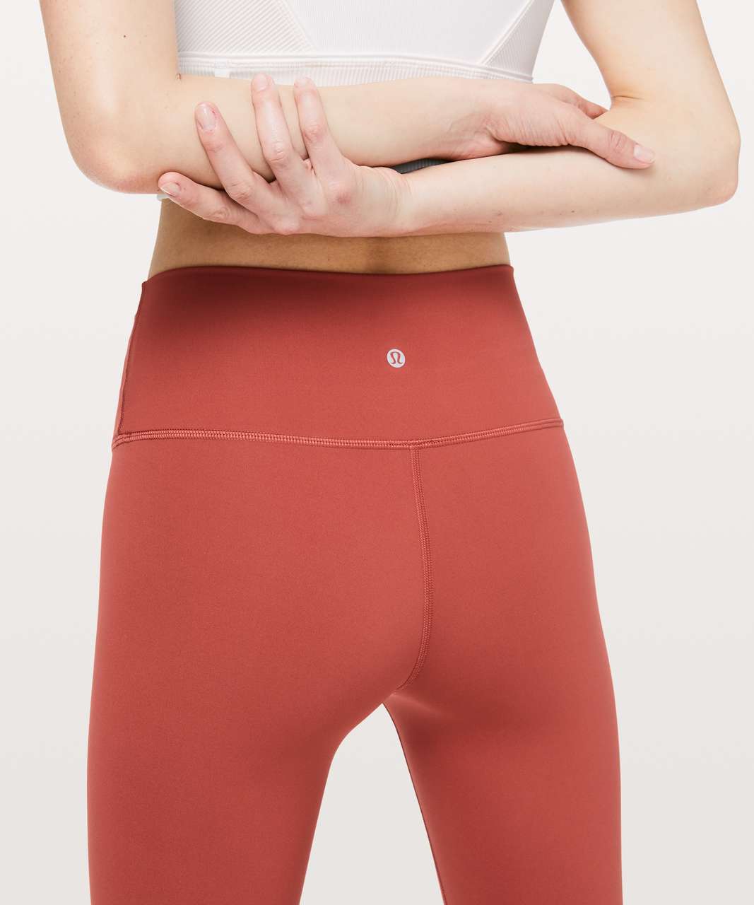 Lululemon Wunder Under Crop (High-Rise) *Full-On Luxtreme 21" - Brick Rose