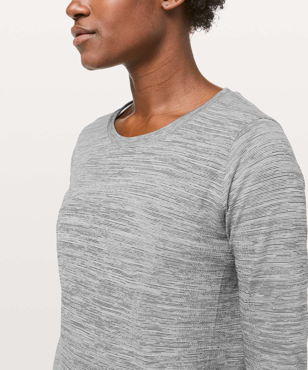 Lululemon Swiftly Tech Long Sleeve (Breeze) *Relaxed Fit - Sheer Blue /  White / Black - lulu fanatics