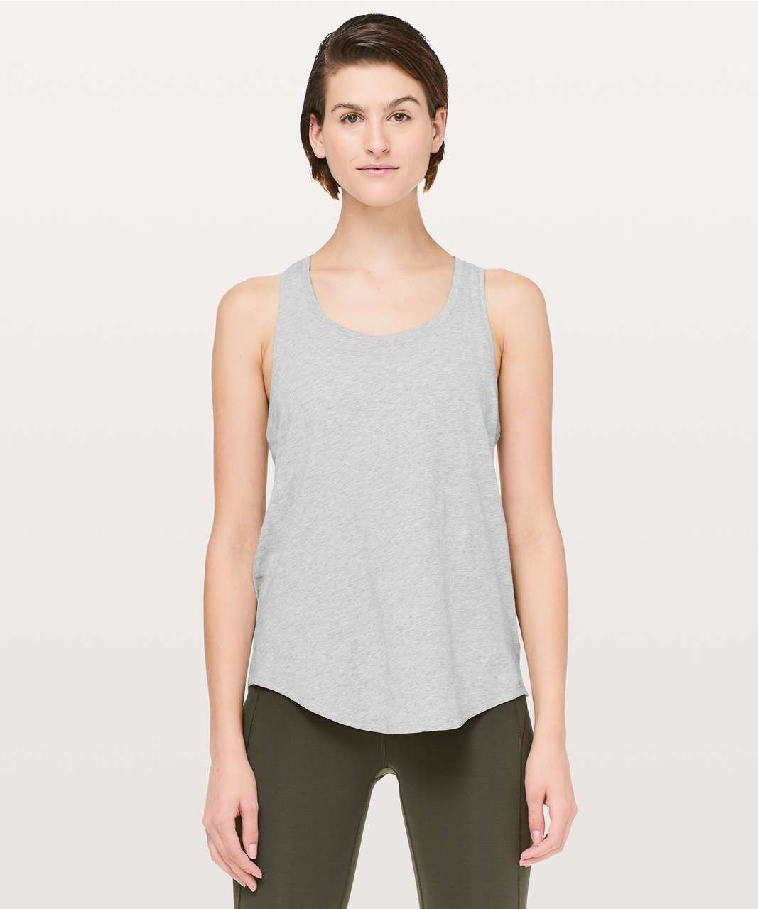 Lululemon Love Tank *Pleated - Heathered Core Light Grey (First Release ...