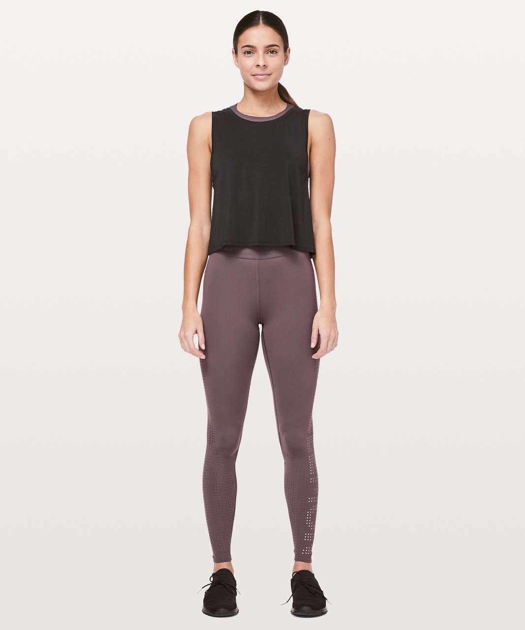 LULULEMON Vent it Out Crop Legging in Space Dye Twist Ultra Violet