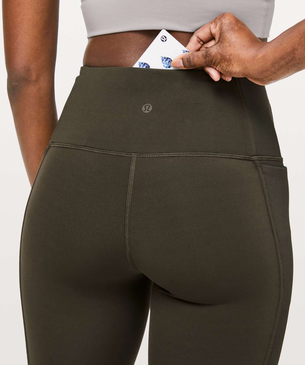 Lululemon Wunder Under Pant (Hi-Rise) *Tech Mesh 28 - Dark Olive - lulu  fanatics