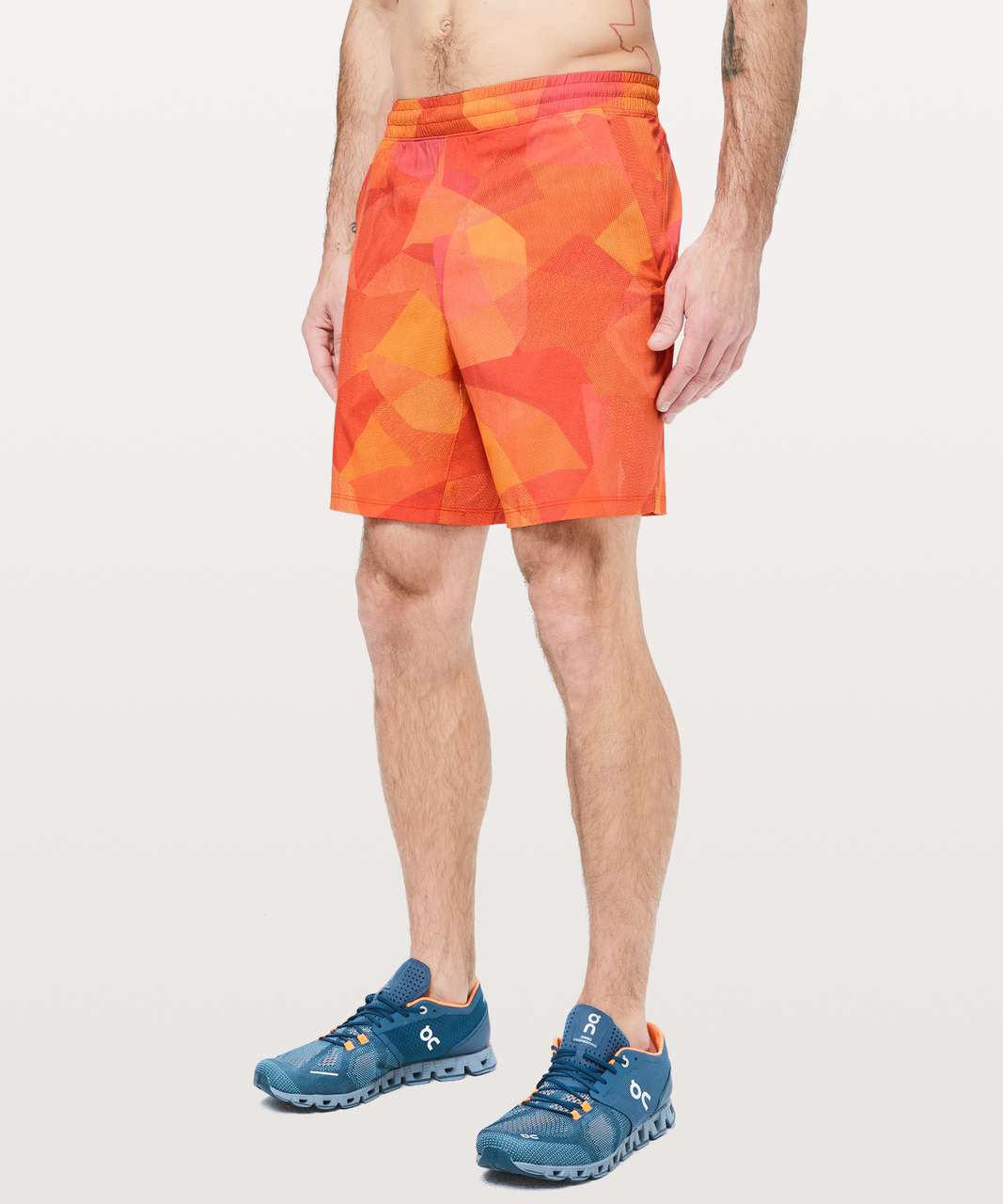 Lululemon Pace Breaker Short *Linerless 7" Updated - Mesh Mash Orange Multi