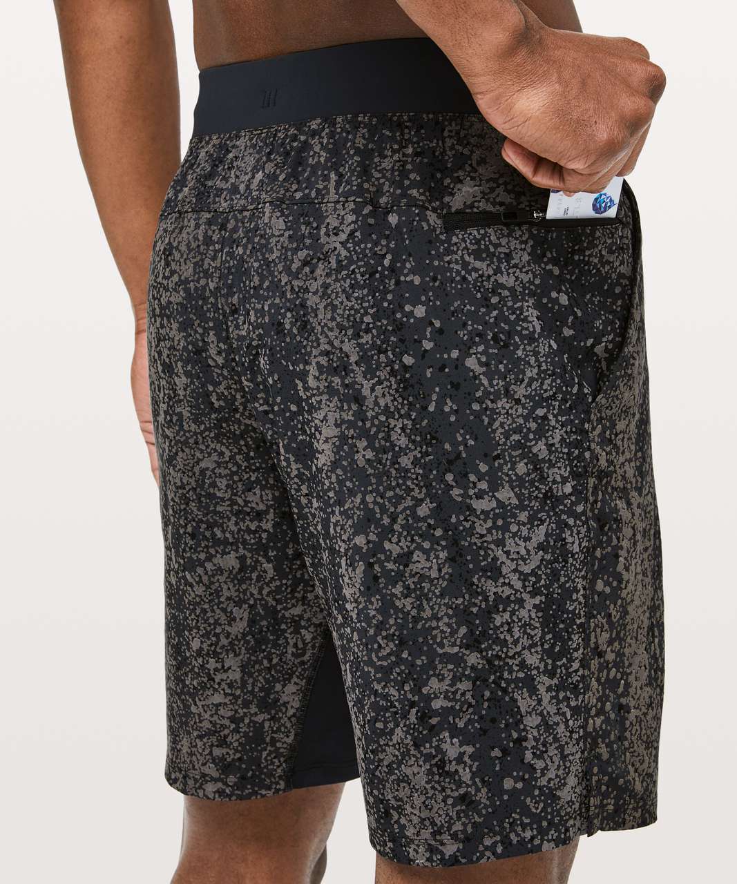 Lululemon T.H.E. Short Linerless 9" *lululemon X SoulCycle - Momentum Splatter Metal Grey Reflective