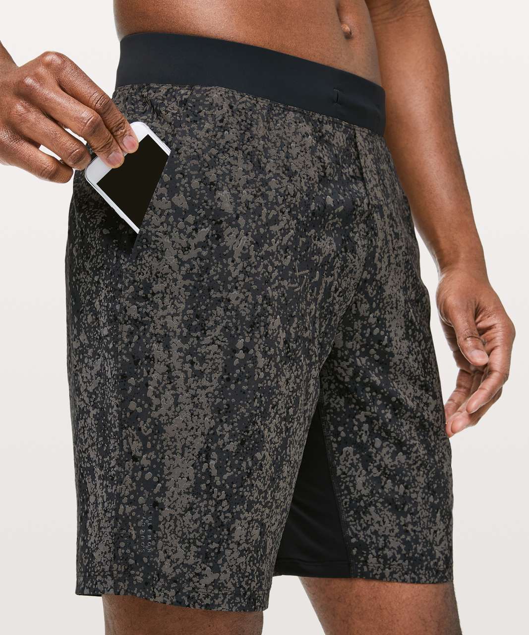 Lululemon T.H.E. Short Linerless 9" *lululemon X SoulCycle - Momentum Splatter Metal Grey Reflective