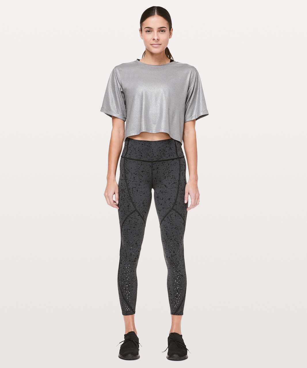 Lululemon To The Beat Tight Reflective 24" *lululemon X SoulCycle - Tempo Splatter Obsidian Black