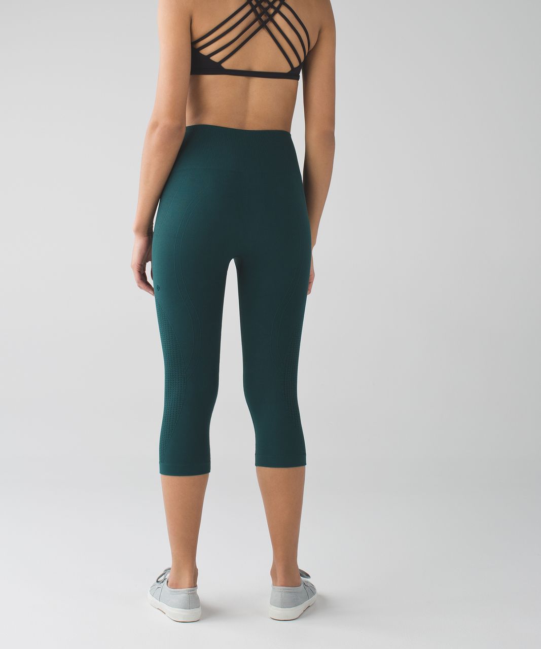 Lululemon Flow & Go Crop - Deep Green