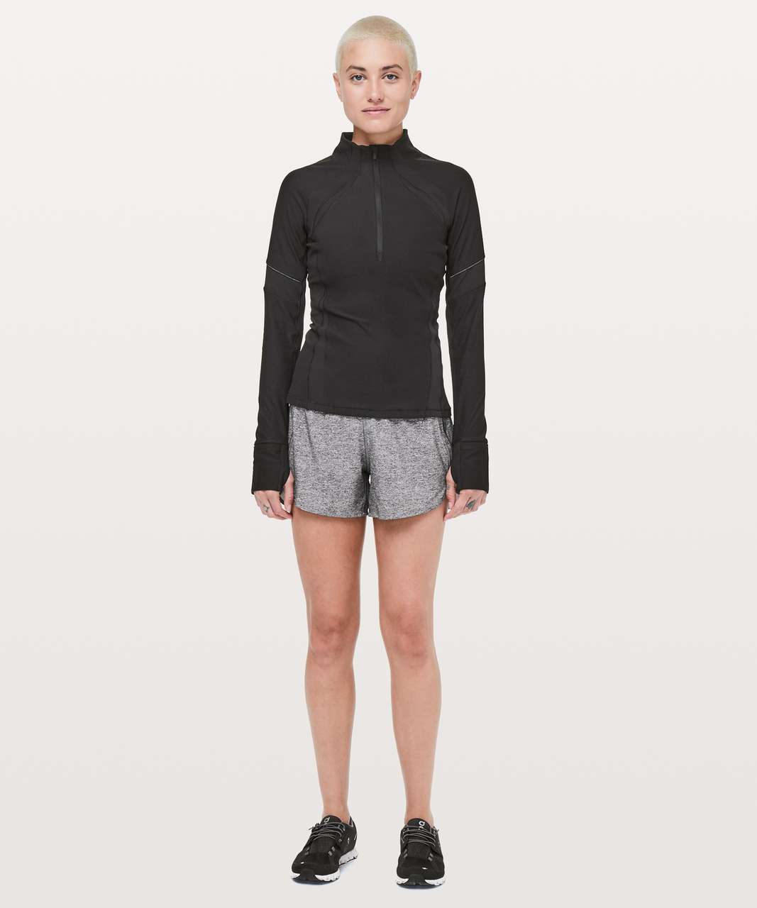 Lululemon Tracker Short V *4" - Heather Lux Multi Black / Black