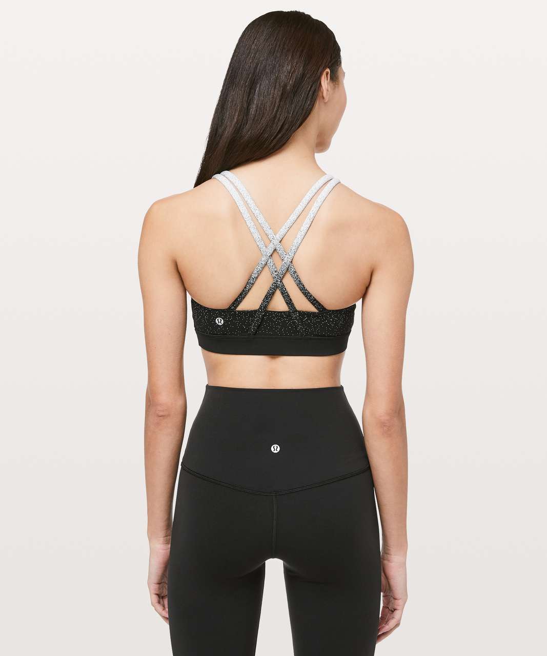 Lululemon Energy Bra - Ombre Speckle Stop Jacquard EB Black White