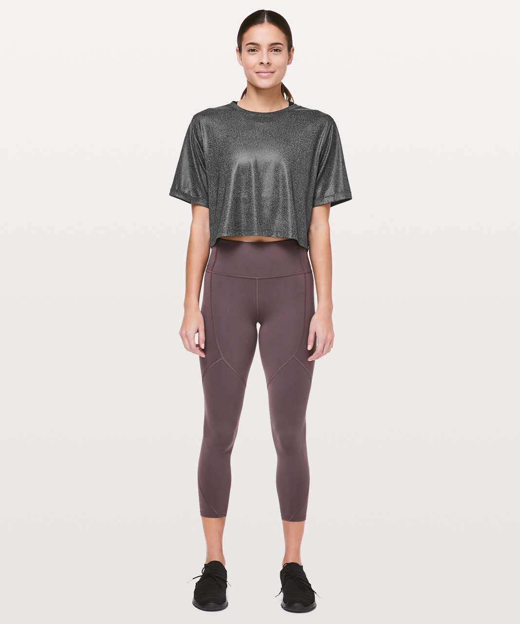 Lululemon To The Beat Tee *lululemon X SoulCycle - Luminosity Foil Print Heathered Black Black