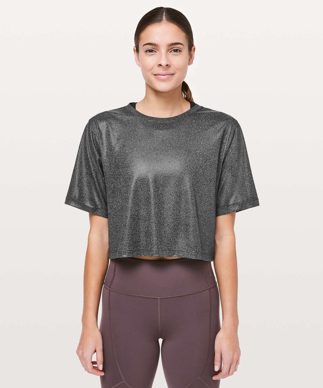 Lululemon To The Beat Tee *lululemon X SoulCycle - Luminosity Foil Print Heathered Black Black